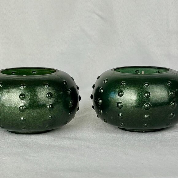 SALE! NWT SKEEM Forest Green Teakwood Fir Stacking Candles (Set of 2) - New - Picture 5 of 8